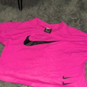 Pink Nike crop top